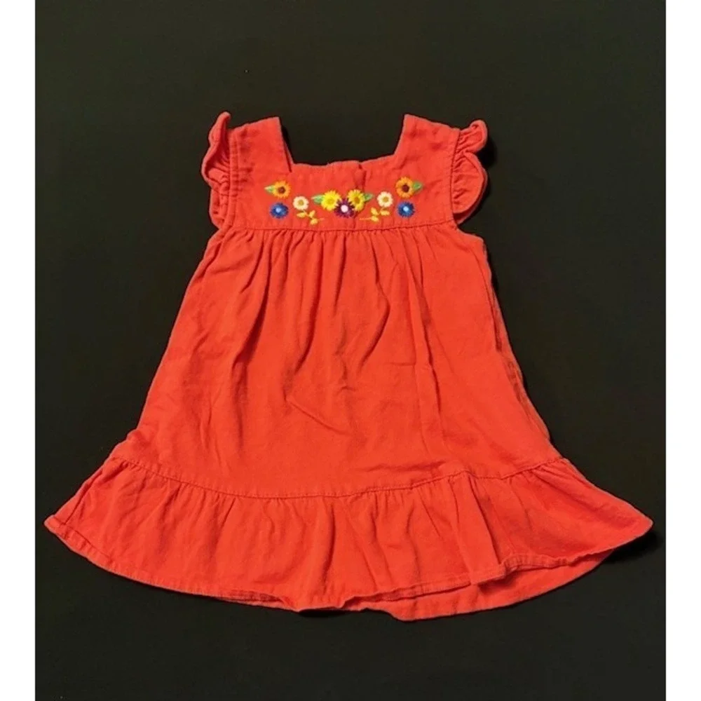 Coral colored tank dress with matching bloomers, Old Navy size 12 months